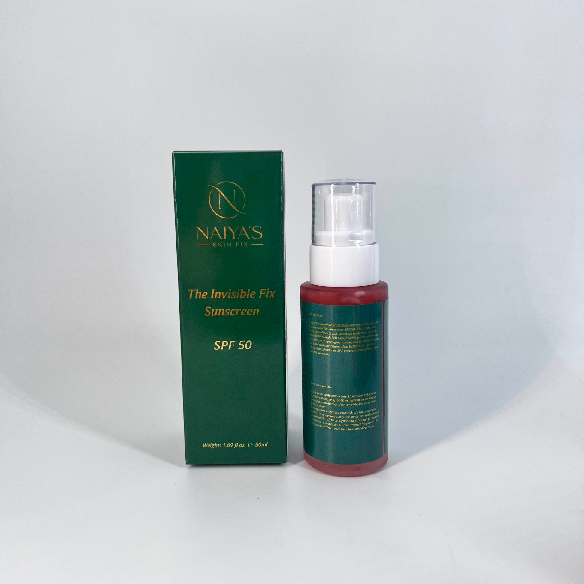 The Invisible Fix Moisturizing Sunscreen Gel- SPF 50 - Naiya's Skin Fix